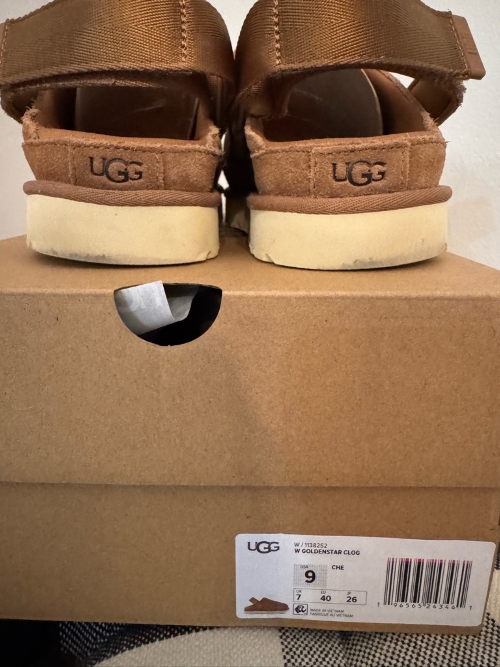 UGG Women’s Goldenstar Clog Chestnut Suede Slip-On - Picture 4 of 8